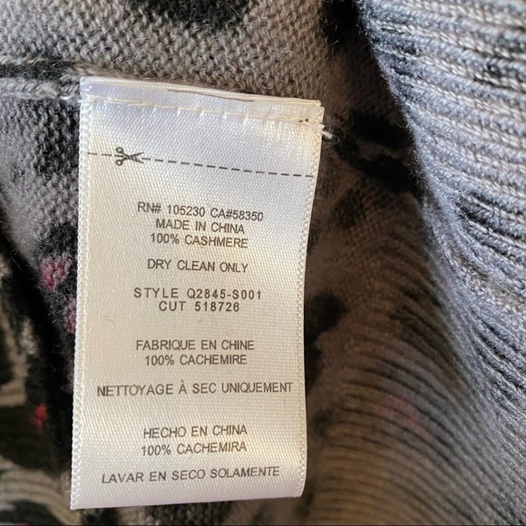 EQUIPMENT -Sloane Cheetah Print 100% Cashmere Lightweight Sweater - Picture 9 of 9